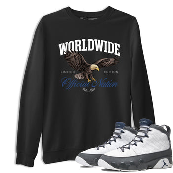 Sneaker match tees – Sneaker Tees To Match Air Jordan 9 Flint Grey Shoes – Worldwide Official Nation Tee Black 1