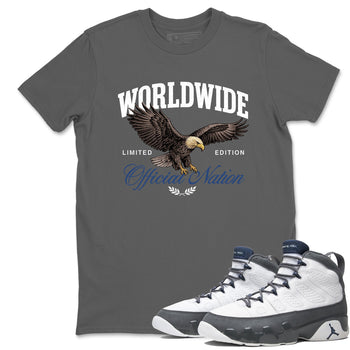 Sneaker match tees – Sneaker Tees To Match Air Jordan 9 Flint Grey Shoes – Worldwide Official Nation Tee Cool Grey 1