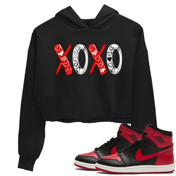 1s Black Toe Reimagined shirts to match jordans XOXO best t shirts to wear with jordans AJ1 High OG Black Toe Reimagined match shoes to clothes SNRT Sneaker Tees unisex cotton Black 1 crop tee