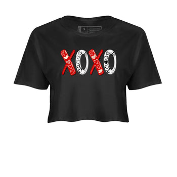 1s Black Toe Reimagined shirts to match jordans XOXO best t shirts to wear with jordans AJ1 High OG Black Toe Reimagined match shoes to clothes SNRT Sneaker Tees unisex cotton Black 2 crop tee
