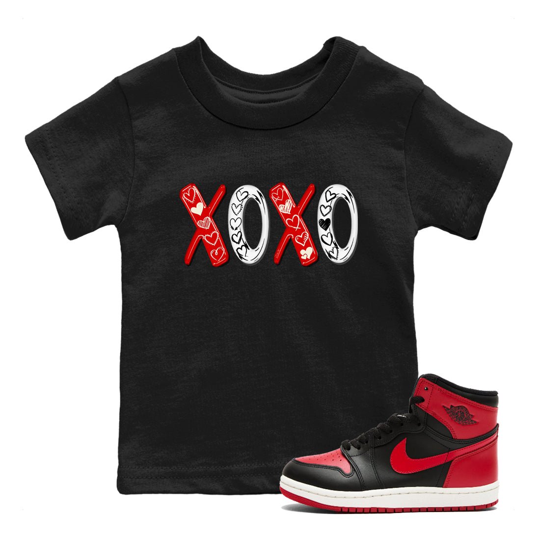 XOXO SNRT Sneaker Tees Kids - Air Jordan 1 '85 Bred - SNRT Sneaker T-shirts