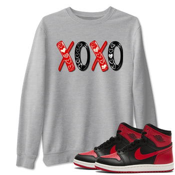 1s Black Toe Reimagined shirts to match jordans XOXO best t shirts to wear with jordans AJ1 High OG Black Toe Reimagined match shoes to clothes SNRT Sneaker Tees unisex cotton Heather Grey 1 shirts