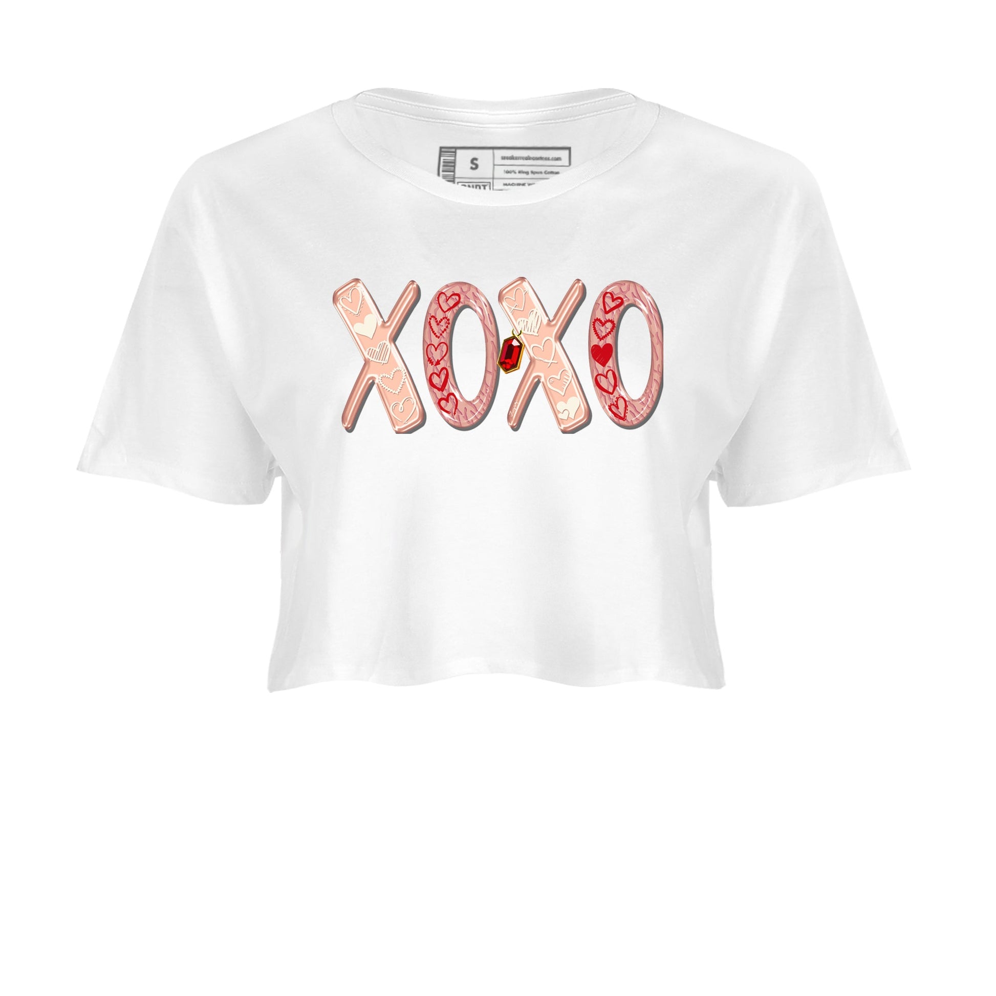 Air Jordan 3 "Treat Yourself" Washed Coral shirts to Special Valentine's Day XOXO sneaker match tees Jordan 3 Valentine's Day best t shirts to wear with jordans SNRT Sneaker Tees Graphic Tee White 2 crop tee