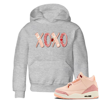 Air Jordan 3 "Treat Yourself" Washed Coral shirts to Special Valentine's Day XOXO sneaker match tees Jordan 3 Valentine's Day best t shirts to wear with jordans SNRT Sneaker Tees Youth Baby Heather Grey 1 tee
