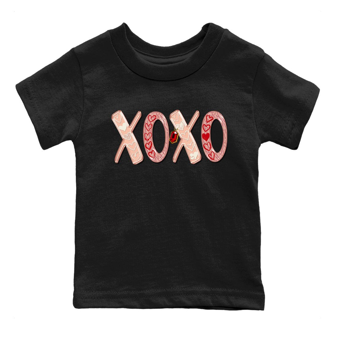 Air Jordan 3 "Treat Yourself" Washed Coral shirts to Special Valentine's Day XOXO sneaker match tees Jordan 3 Valentine's Day best t shirts to wear with jordans SNRT Sneaker Tees Youth Baby Black 2 tee