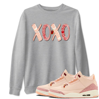 Air Jordan 3 "Treat Yourself" Washed Coral shirts to Special Valentine's Day XOXO sneaker match tees Jordan 3 Valentine's Day best t shirts to wear with jordans SNRT Sneaker Tees Graphic Tee Heather Grey 1 shirts