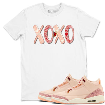 Air Jordan 3 "Treat Yourself" Washed Coral shirts to Special Valentine's Day XOXO sneaker match tees Jordan 3 Valentine's Day best t shirts to wear with jordans SNRT Sneaker Tees Graphic Tee White 1 shirts