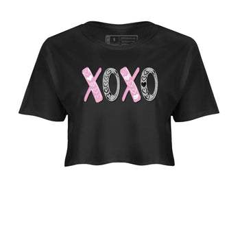 4s Orchid shirts to match jordans XOXO best t shirts to wear with jordans Air Jordan 4 Retro Orchid match shoes to clothes SNRT Sneaker Tees unisex cotton Black 2 crop tee