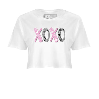 4s Orchid shirts to match jordans XOXO best t shirts to wear with jordans Air Jordan 4 Retro Orchid match shoes to clothes SNRT Sneaker Tees unisex cotton White 2 crop tee