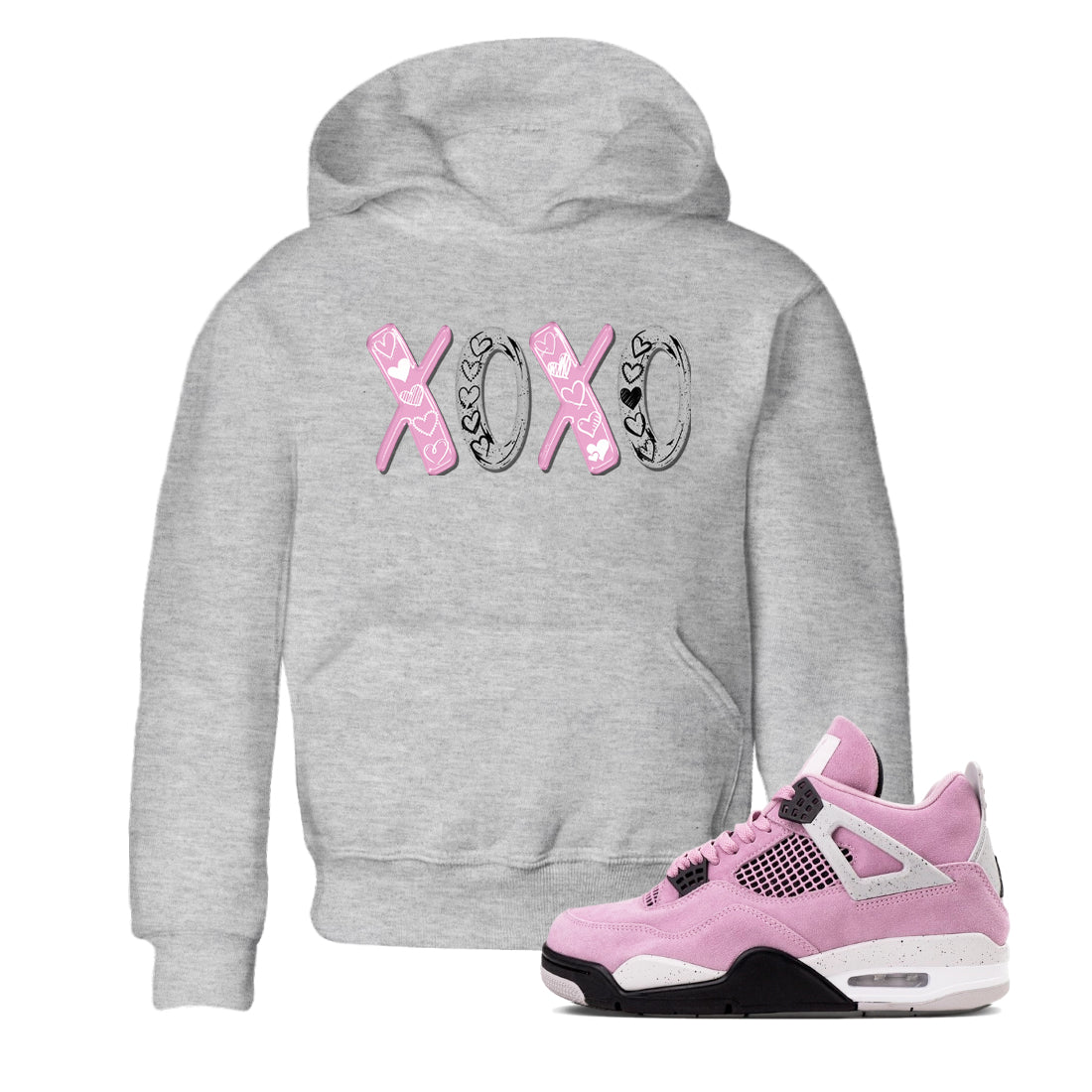 4s Orchid shirts to match jordans XOXO best t shirts to wear with jordans Air Jordan 4 Retro Orchid match shoes to clothes SNRT Sneaker Tees Youth Baby Heather Grey 1 tee