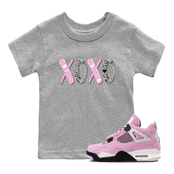 4s Orchid shirts to match jordans XOXO best t shirts to wear with jordans Air Jordan 4 Retro Orchid match shoes to clothes SNRT Sneaker Tees Youth Baby Heather Grey 1 tee
