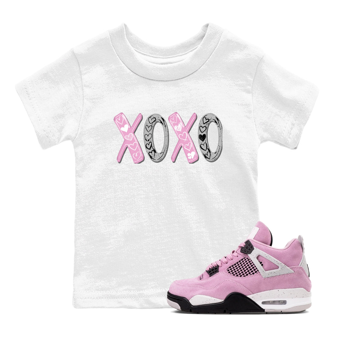4s Orchid shirts to match jordans XOXO best t shirts to wear with jordans Air Jordan 4 Retro Orchid match shoes to clothes SNRT Sneaker Tees Youth Baby White 1 tee