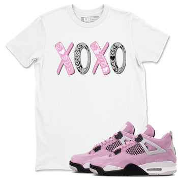 4s Orchid shirts to match jordans XOXO best t shirts to wear with jordans Air Jordan 4 Retro Orchid match shoes to clothes SNRT Sneaker Tees unisex cotton White 1 shirts
