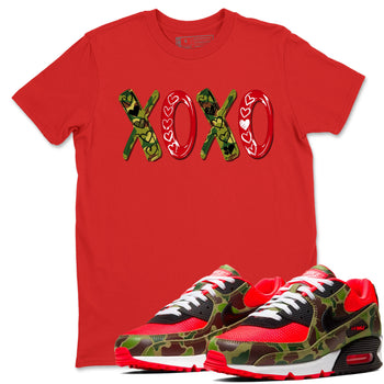 Air Max 90 Reverse Duck Camo shirts to match jordans XOXO best t shirts to wear with jordans Air Max 90 Reverse Duck Camo match shoes to clothes SNRT Sneaker Tees unisex cotton Red 1 shirts