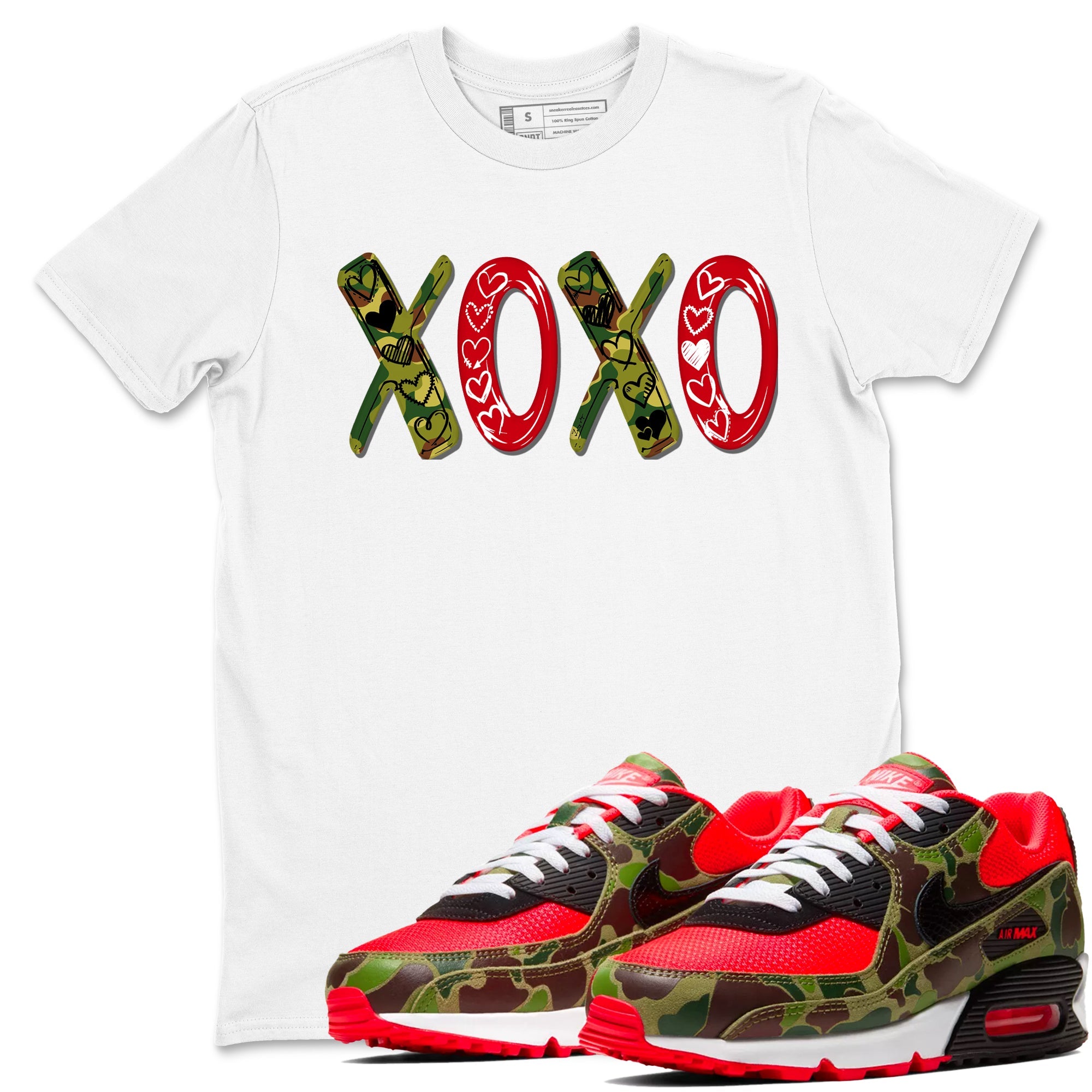 Air Max 90 Reverse Duck Camo shirts to match jordans XOXO best t shirts to wear with jordans Air Max 90 Reverse Duck Camo match shoes to clothes SNRT Sneaker Tees unisex cotton White 1 shirts