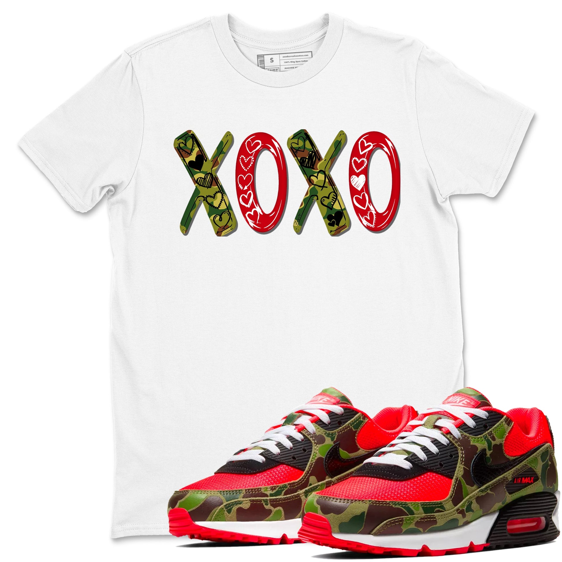 Air Max 90 Reverse Duck Camo shirts to match jordans XOXO best t shirts to wear with jordans Air Max 90 Reverse Duck Camo match shoes to clothes SNRT Sneaker Tees unisex cotton White 1 shirts