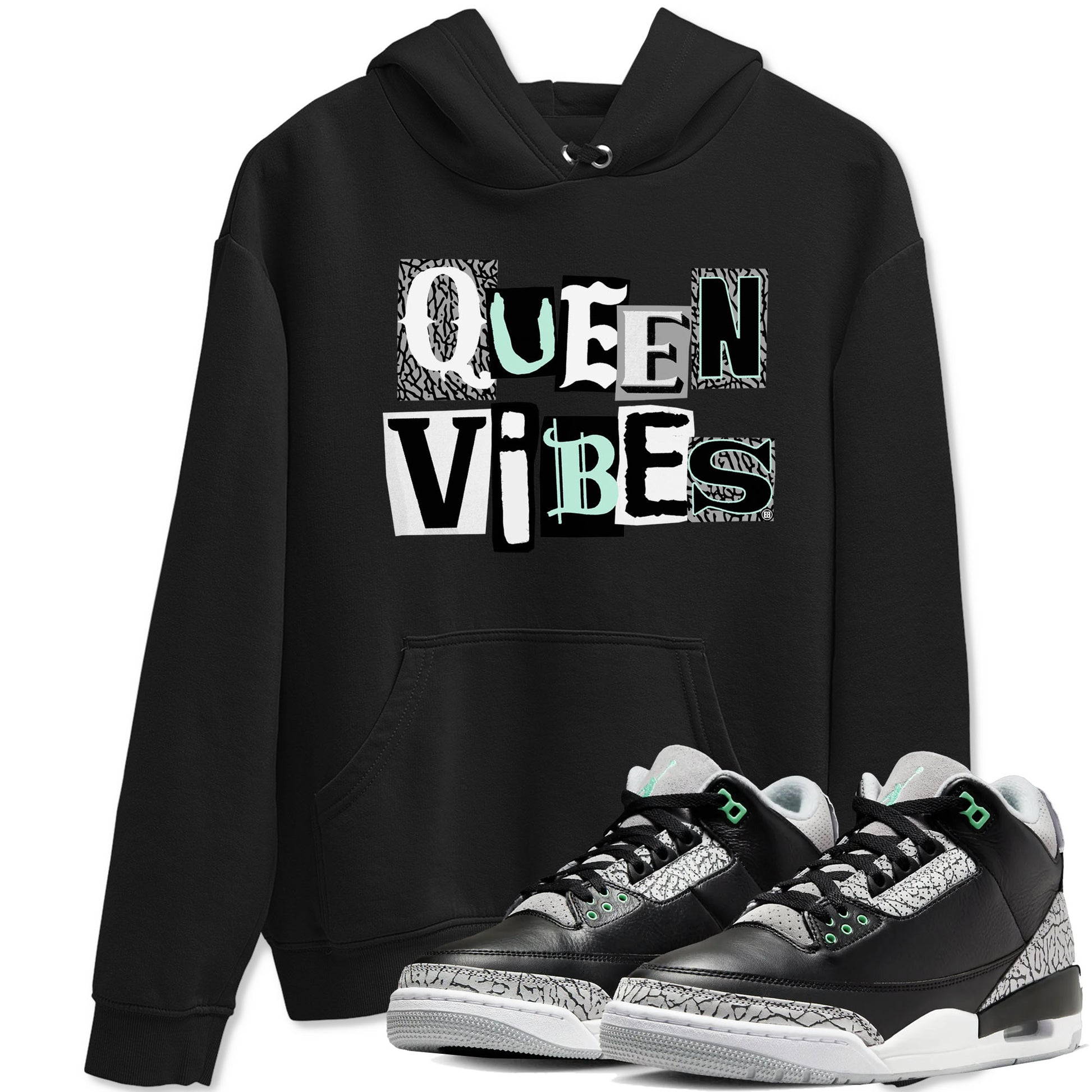 Queen Vibes SNRT Sneaker Tees - Air Jordan 3 Green Glow - SNRT Sneaker Tee