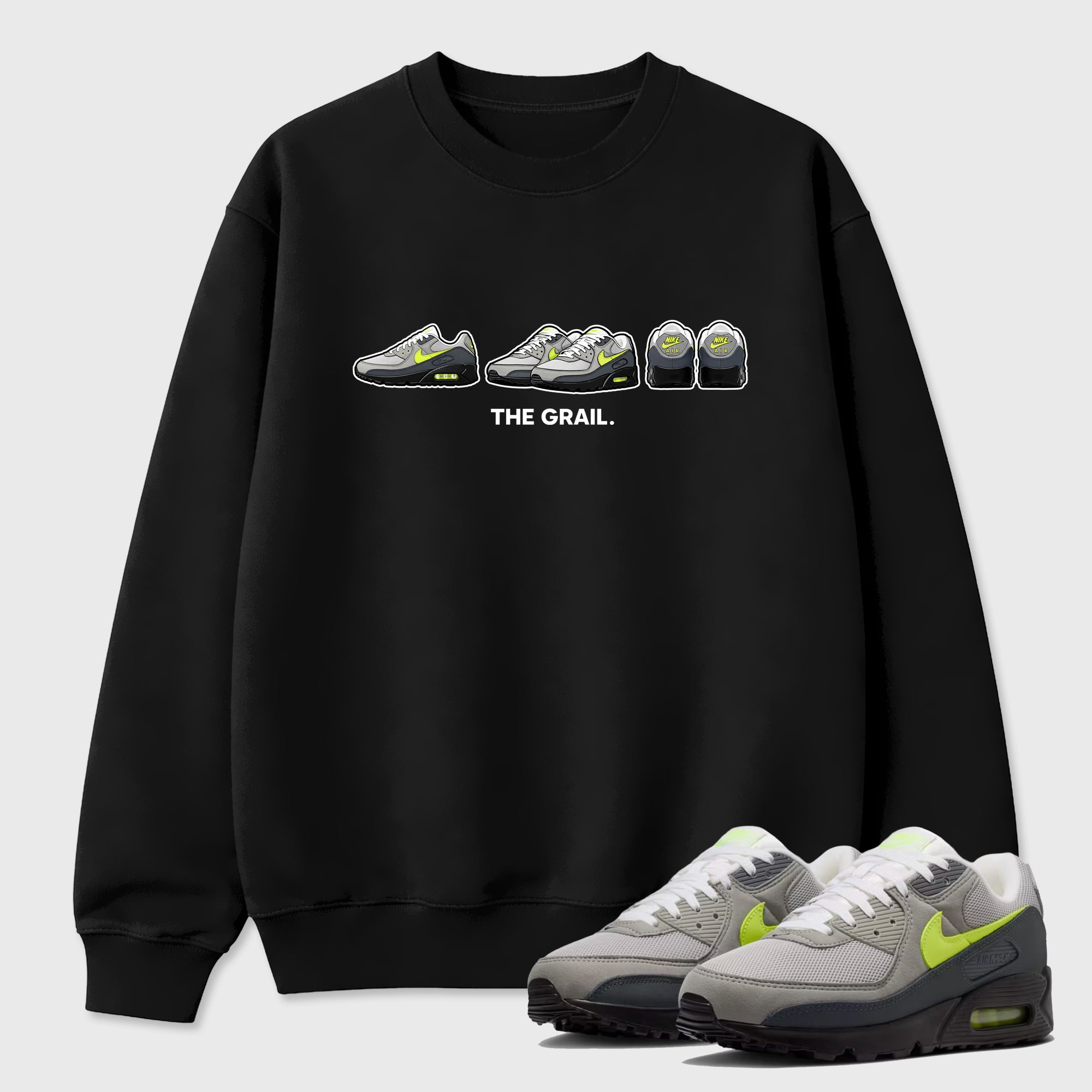 The Grail SNRT Sneaker Tees - Air Max 90 Neon Yellow - SNRT Sneaker T-shirts