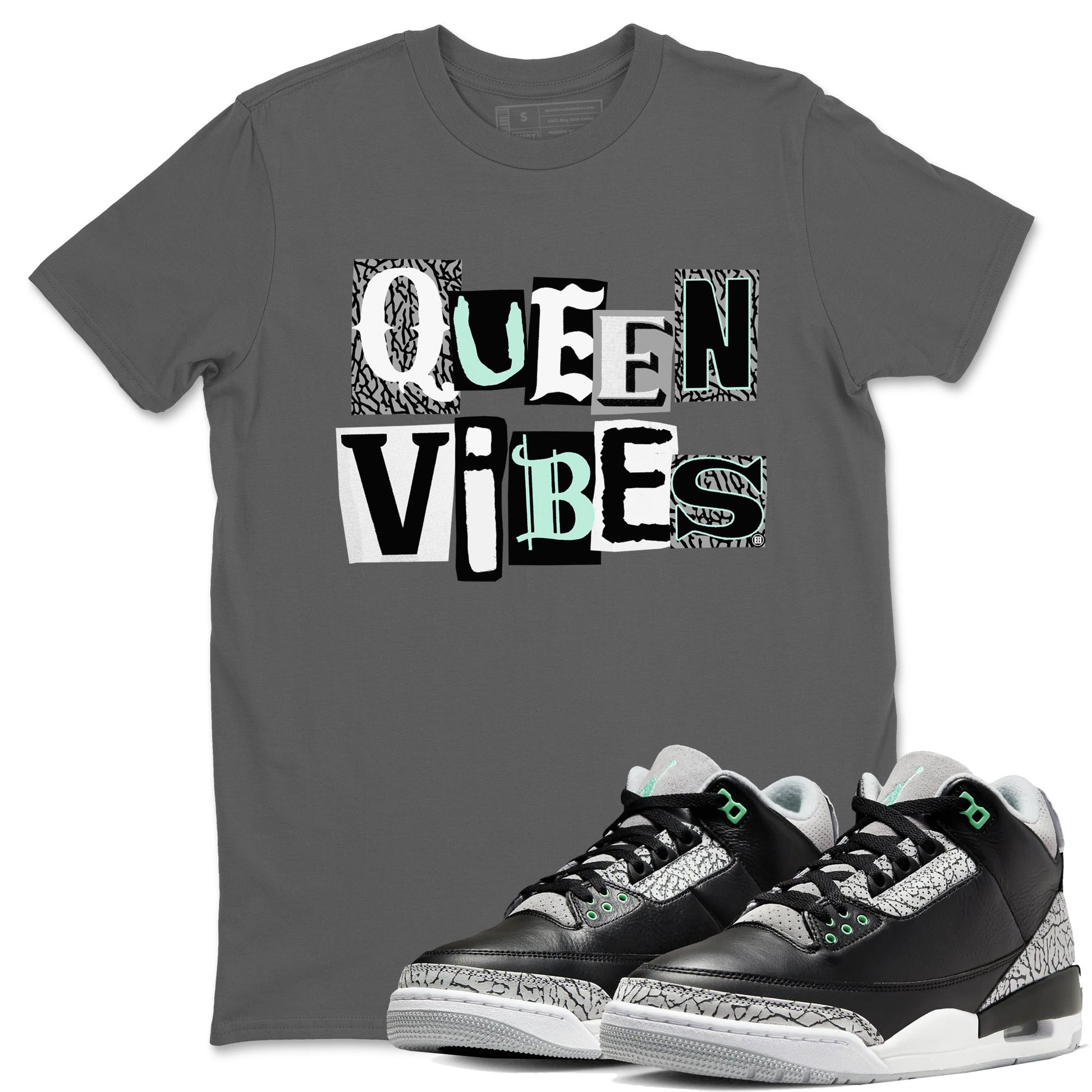 Queen Vibes SNRT Sneaker Tees - Air Jordan 3 Green Glow - SNRT Sneaker Tee