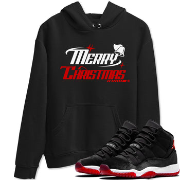 11s Bred Velvet shirts to match jordans Y2K Merry Christmas sneaker match tees Air Jordan 11 WMNS Bred Velvet match shoes to clothes SNRT Sneaker Tees unisex cotton Black 1 shirts