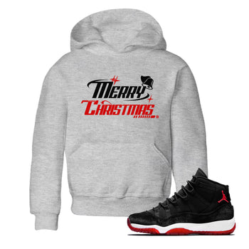 11s Bred Velvet shirts to match jordans Y2K Merry Christmas sneaker match tees Air Jordan 11 WMNS Bred Velvet match shoes to clothes SNRT Sneaker Tees Youth Baby Heather Grey 1 tee