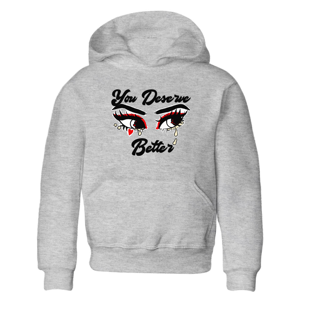 1s Black Toe Reimagined shirts to match jordans You Deserve Better sneaker match tees Air Jordan 1 Black Toe Reimagined SNRT Sneaker Release Tees Youth Baby Heather Grey 2 crew neck shirts