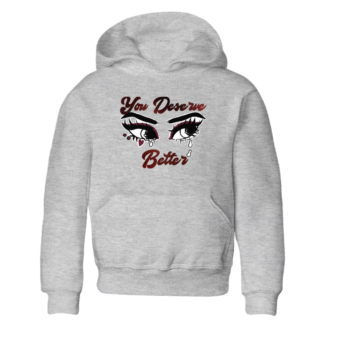 AJ1 High '85 Metallic Burgundy shirts to match jordans You Deserve Better sneaker match tees 1s High '85 Metallic Burgundy SNRT Sneaker Tees streetwear brand Baby and Youth Heather Grey 2 cotton tee