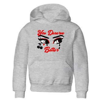 11s Bred Velvet shirts to match jordans You Deserve Better sneaker match tees Air Jordan 11 Retro Bred Velvet match shoes to clothes SNRT Sneaker Tees Youth Baby Heather Grey 2 tee