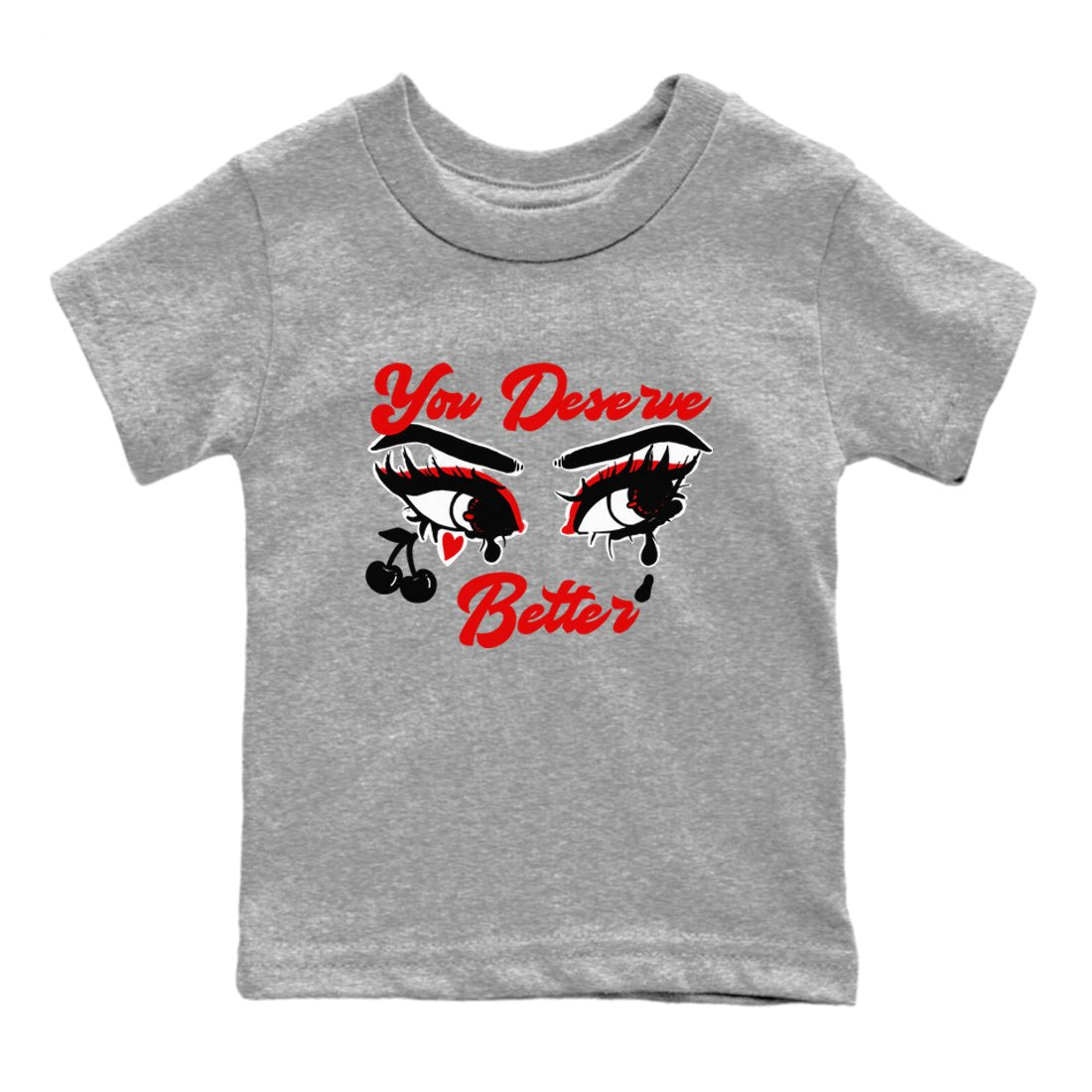 11s Bred Velvet shirts to match jordans You Deserve Better sneaker match tees Air Jordan 11 Retro Bred Velvet match shoes to clothes SNRT Sneaker Tees Youth Baby Heather Grey 2 tee