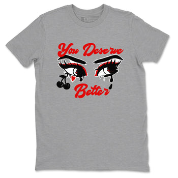 11s Bred Velvet shirts to match jordans You Deserve Better sneaker match tees Air Jordan 11 Retro Bred Velvet match shoes to clothes SNRT Sneaker Tees unisex cotton Heather Grey 2 shirts