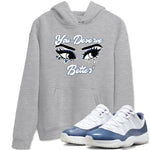 11s Diffused Blue shirts to match jordans You Deserve Better sneaker match tees Air Jordan 11 Diffused Blue SNRT Sneaker Tees streetwear brand Heather Grey 1 unisex cotton tee