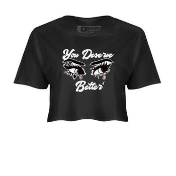 11s Legend Pink shirt to match jordans You Deserve Better sneaker tees Air Jordan 11 Legend Pink SNRT Sneaker Release Tees Black 2 crop length shirt