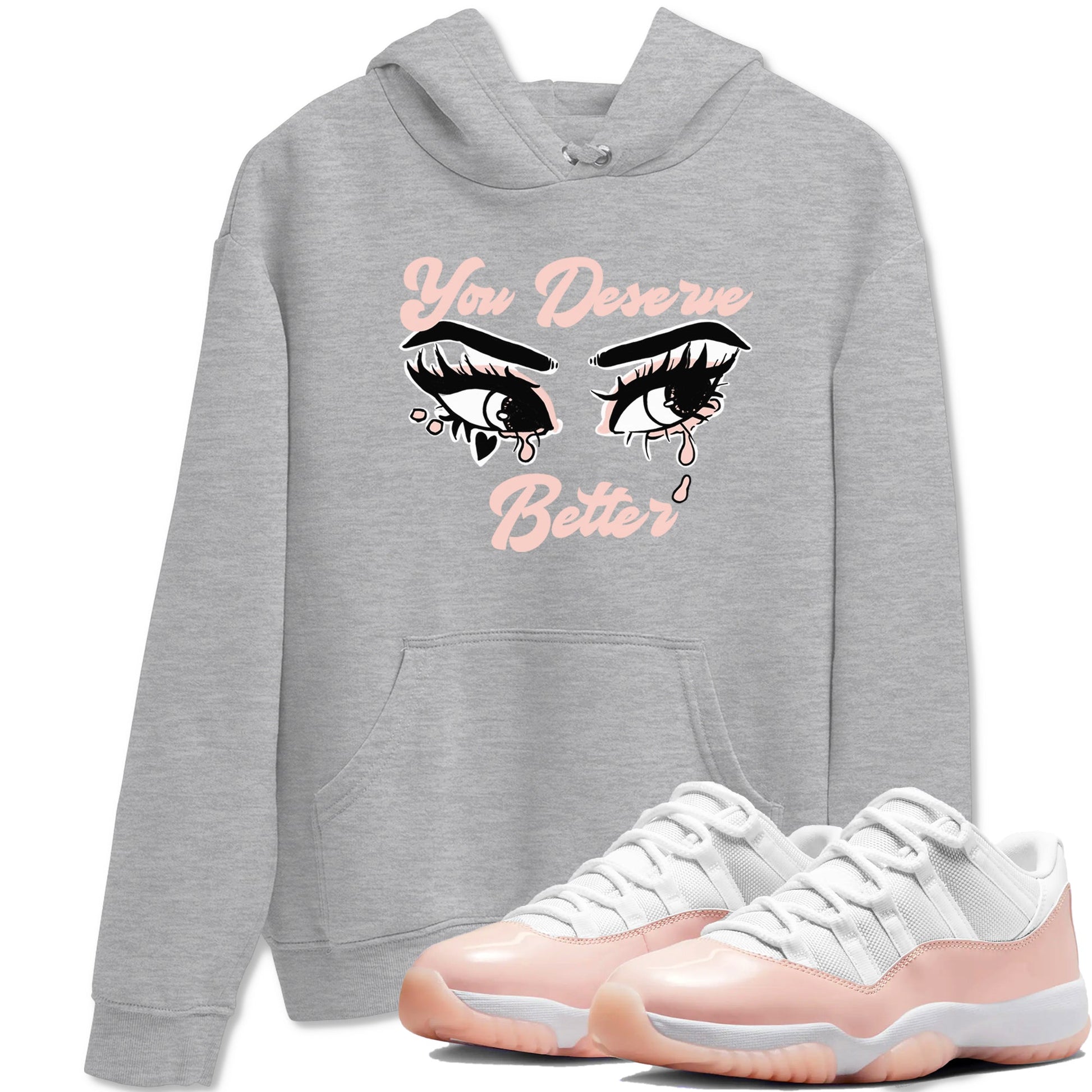 11s Legend Pink shirt to match jordans You Deserve Better sneaker tees Air Jordan 11 Legend Pink SNRT Sneaker Release Tees unisex cotton Heather Grey 1 crew neck shirt