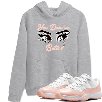 11s Legend Pink shirt to match jordans You Deserve Better sneaker tees Air Jordan 11 Legend Pink SNRT Sneaker Release Tees unisex cotton Heather Grey 1 crew neck shirt