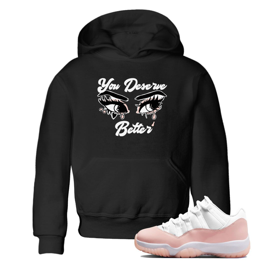 11s Legend Pink shirt to match jordans You Deserve Better sneaker tees Air Jordan 11 Legend Pink SNRT sneaker release tees baby toddler Black 1 cotton Shirt