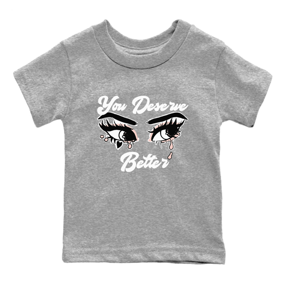 11s Legend Pink shirt to match jordans You Deserve Better sneaker tees Air Jordan 11 Legend Pink SNRT sneaker release tees baby toddler Heather Grey 2 cotton Shirt
