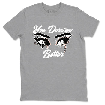 11s Legend Pink shirt to match jordans You Deserve Better sneaker tees Air Jordan 11 Legend Pink SNRT Sneaker Release Tees unisex cotton Heather Grey 2 crew neck shirt
