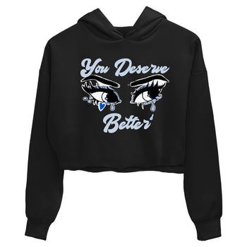 11s Low Space shirt to match jordans You Deserve Better sneaker tees Air Jordan 11 Black/Varsity Royal SNRT Sneaker Release Tees Black 2 crop length shirt