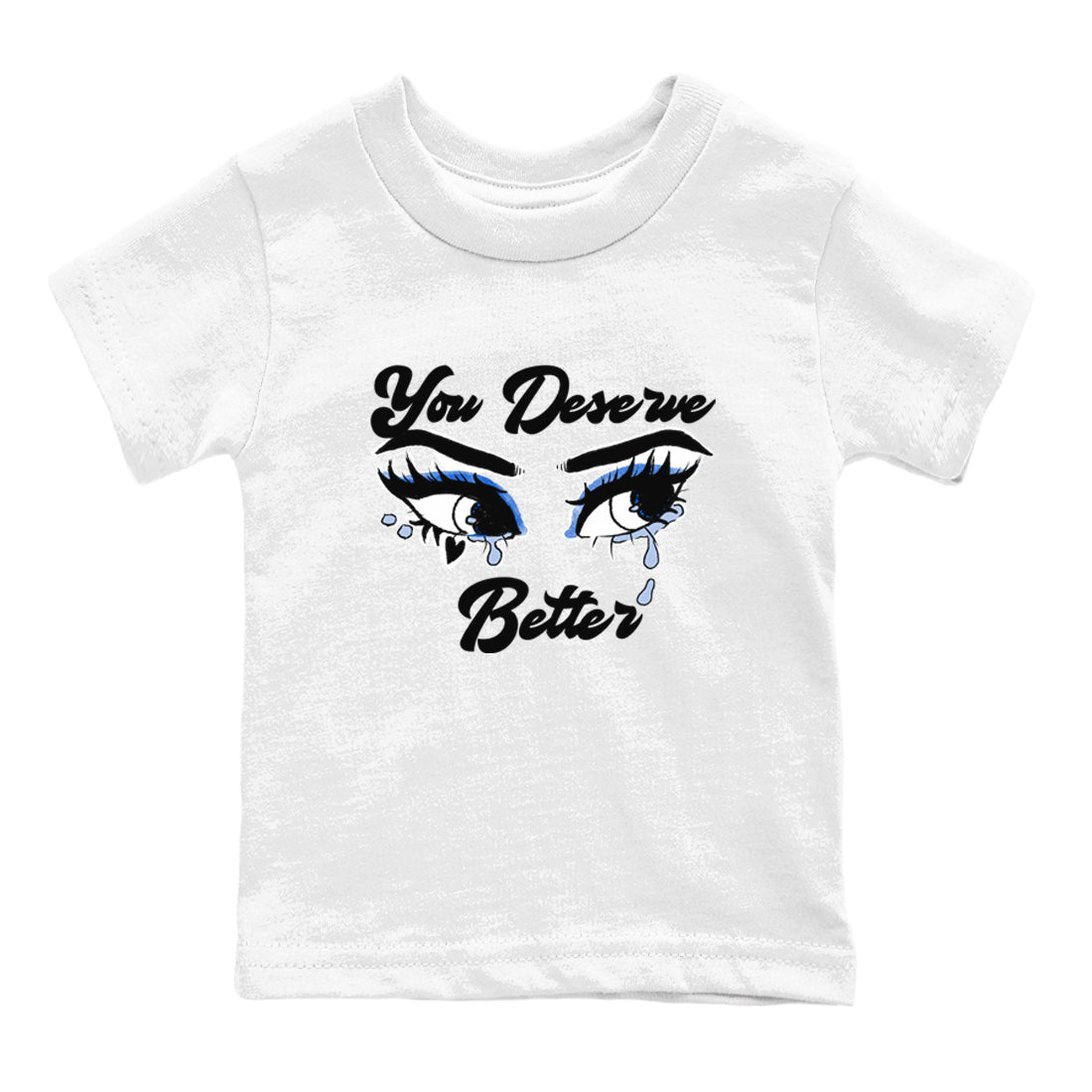 11s Low Space shirt to match jordans You Deserve Better sneaker tees Air Jordan 11 Black/Varsity Royal SNRT sneaker release tees baby toddler White 2 cotton Shirt