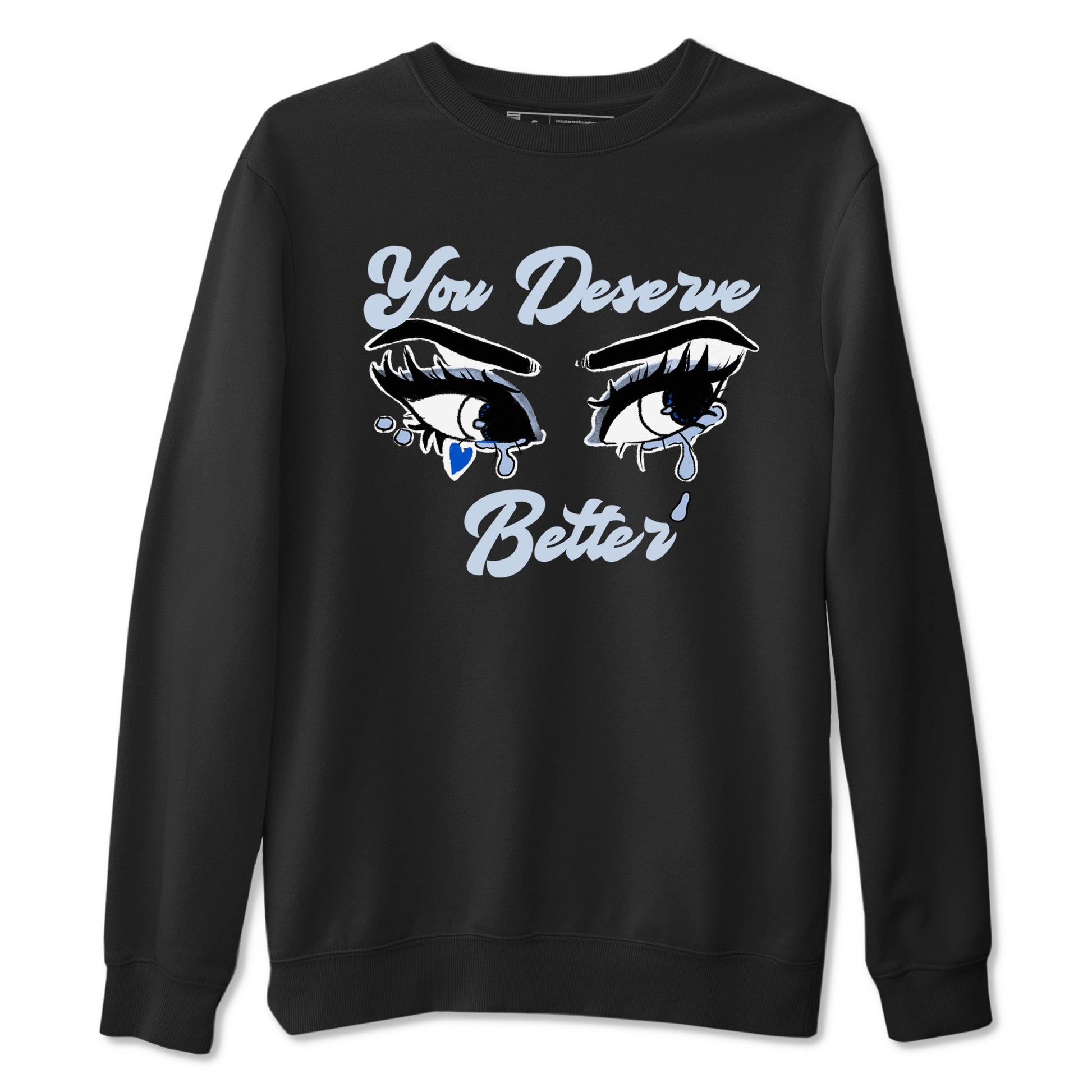 11s Low Space shirt to match jordans You Deserve Better sneaker tees Air Jordan 11 Black/Varsity Royal SNRT Sneaker Release Tees unisex cotton Black 2 crew neck shirt