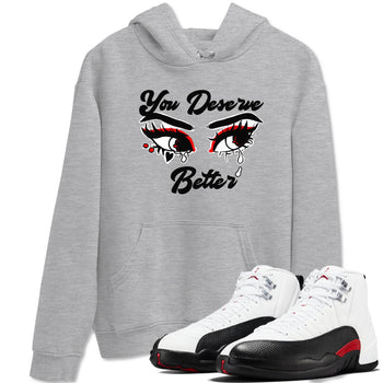AJ12 Taxi Flip shirt to match jordans You Deserve Better sneaker tees Air Jordan 12 Taxi Flip SNRT Sneaker Release Tees unisex cotton Heather Grey 1 crew neck shirt