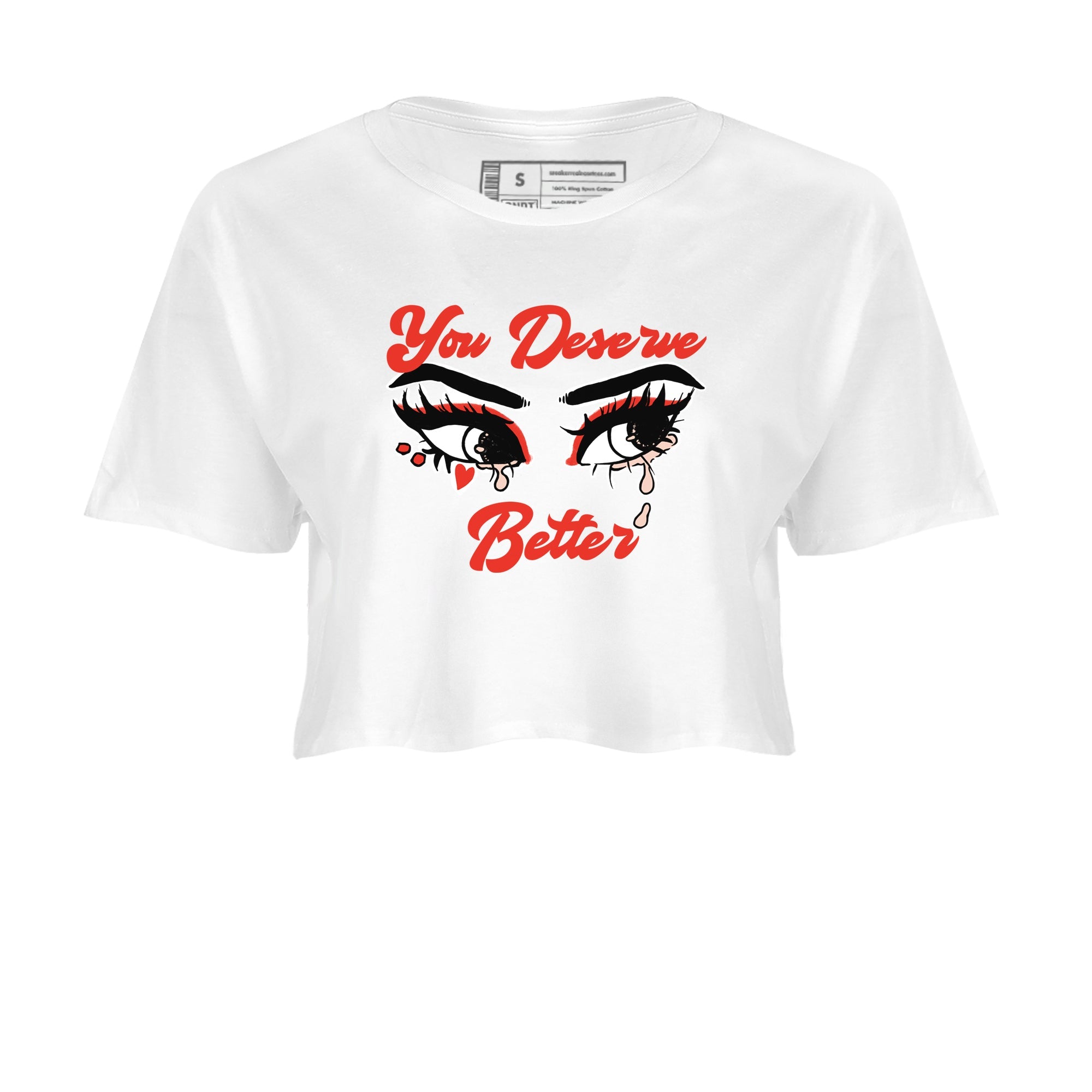 AJ13 Dune Red shirts to match jordans You Deserve Better sneaker match tees Air Jordan 13 Dune Red SNRT Sneaker Tees streetwear brand White 2 crop tee