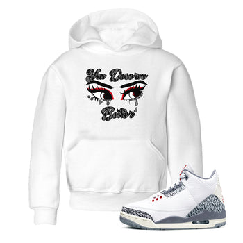 3s Cement Grey shirts to match jordans You Deserve Better sneaker match tees Air Jordan 3 Cement Grey SNRT Sneaker Release Tees Youth Baby White 1 crew neck shirts
