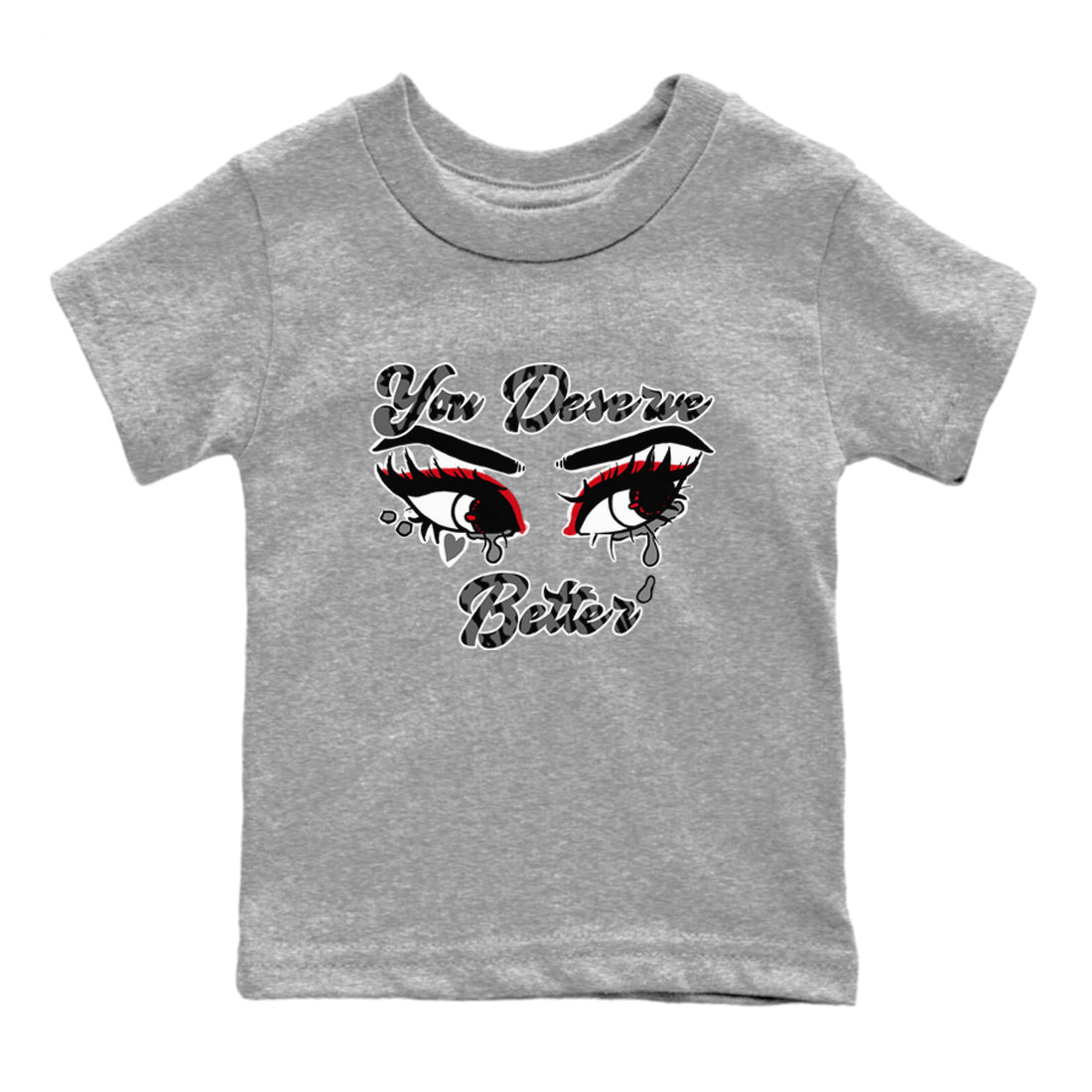 3s Cement Grey shirts to match jordans You Deserve Better sneaker match tees Air Jordan 3 Cement Grey SNRT Sneaker Release Tees Youth Baby Heather Grey 2 crew neck shirts