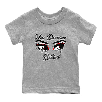 3s Cement Grey shirts to match jordans You Deserve Better sneaker match tees Air Jordan 3 Cement Grey SNRT Sneaker Release Tees Youth Baby Heather Grey 2 crew neck shirts