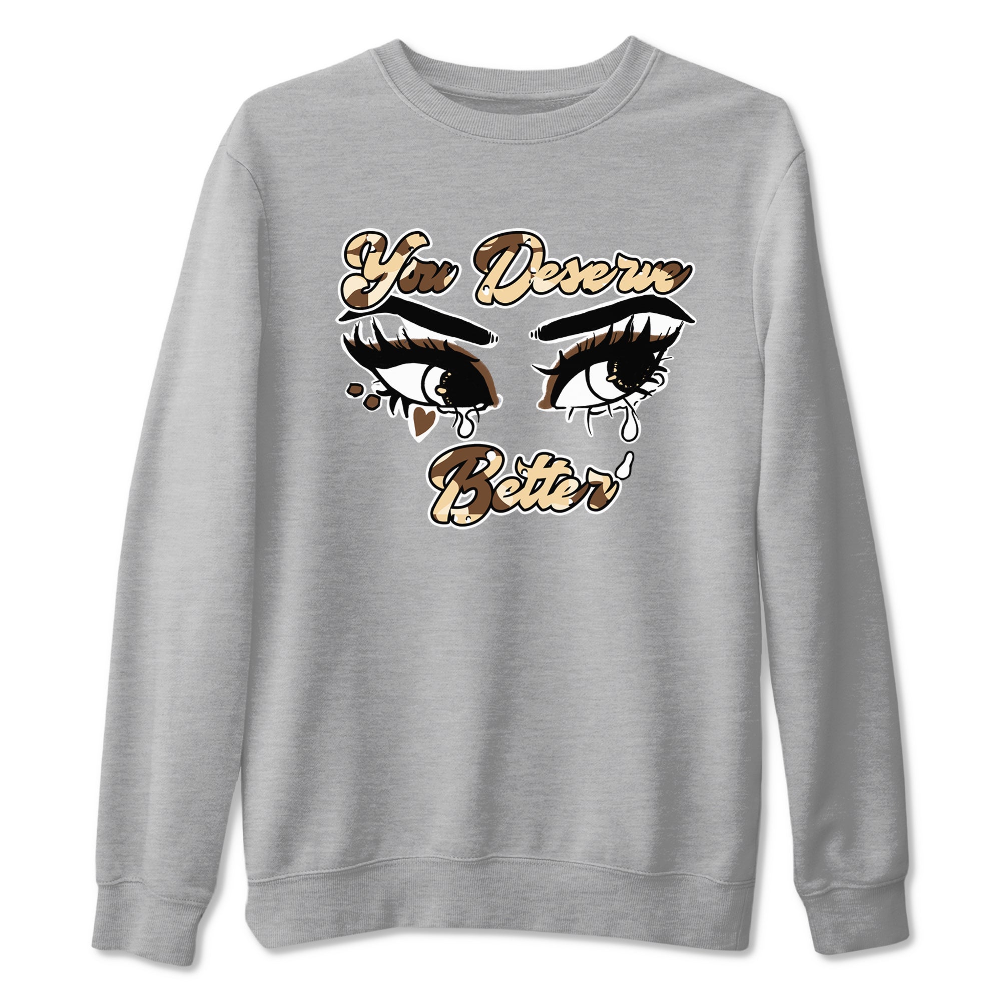 AJ3 Desert Camo shirts to match jordans You Deserve Better sneaker match tees Air Jordan 3 Desert Camo SNRT Sneaker Tees streetwear brand Heather Grey 2 unisex cotton tee