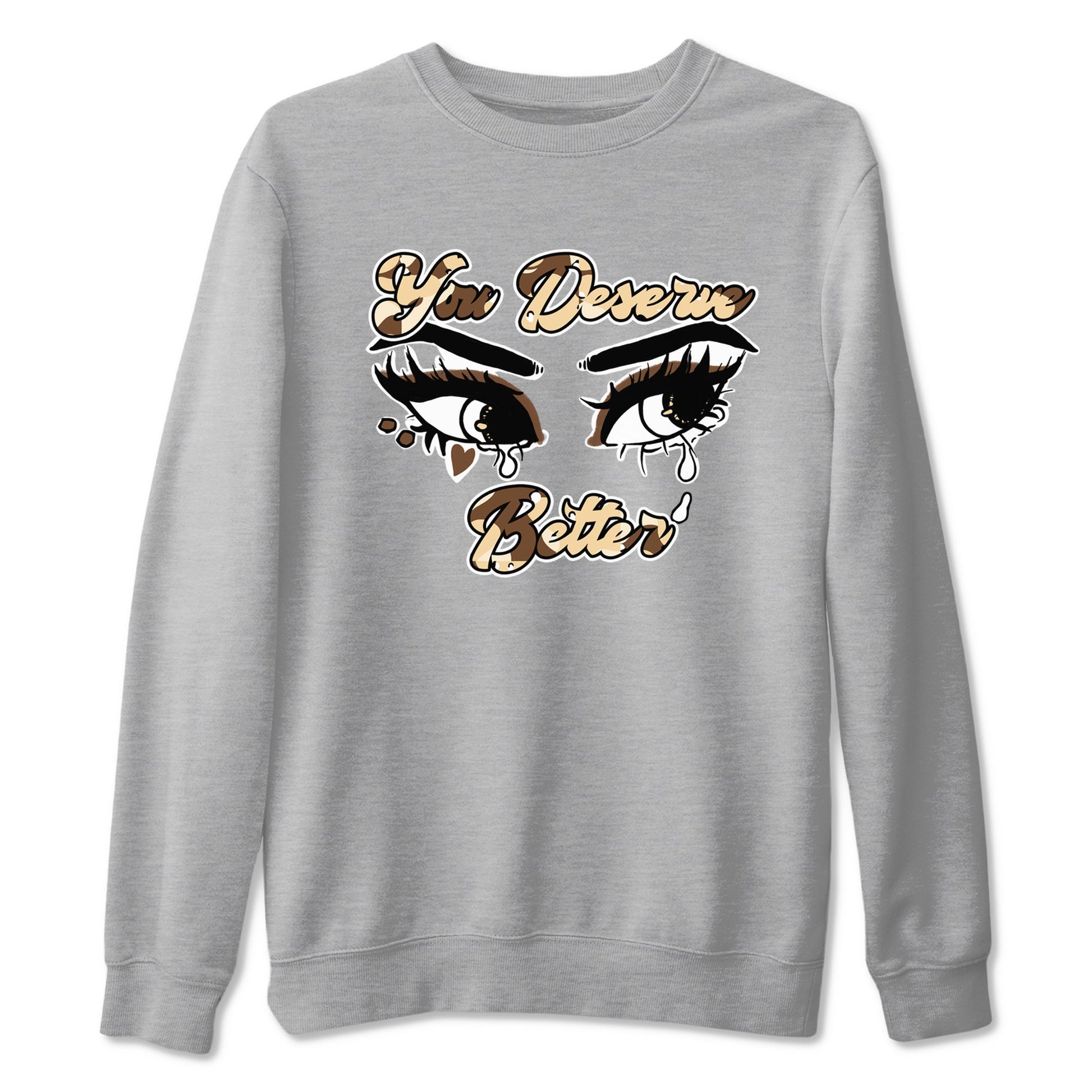 AJ3 Desert Camo shirts to match jordans You Deserve Better sneaker match tees Air Jordan 3 Desert Camo SNRT Sneaker Tees streetwear brand Heather Grey 2 unisex cotton tee