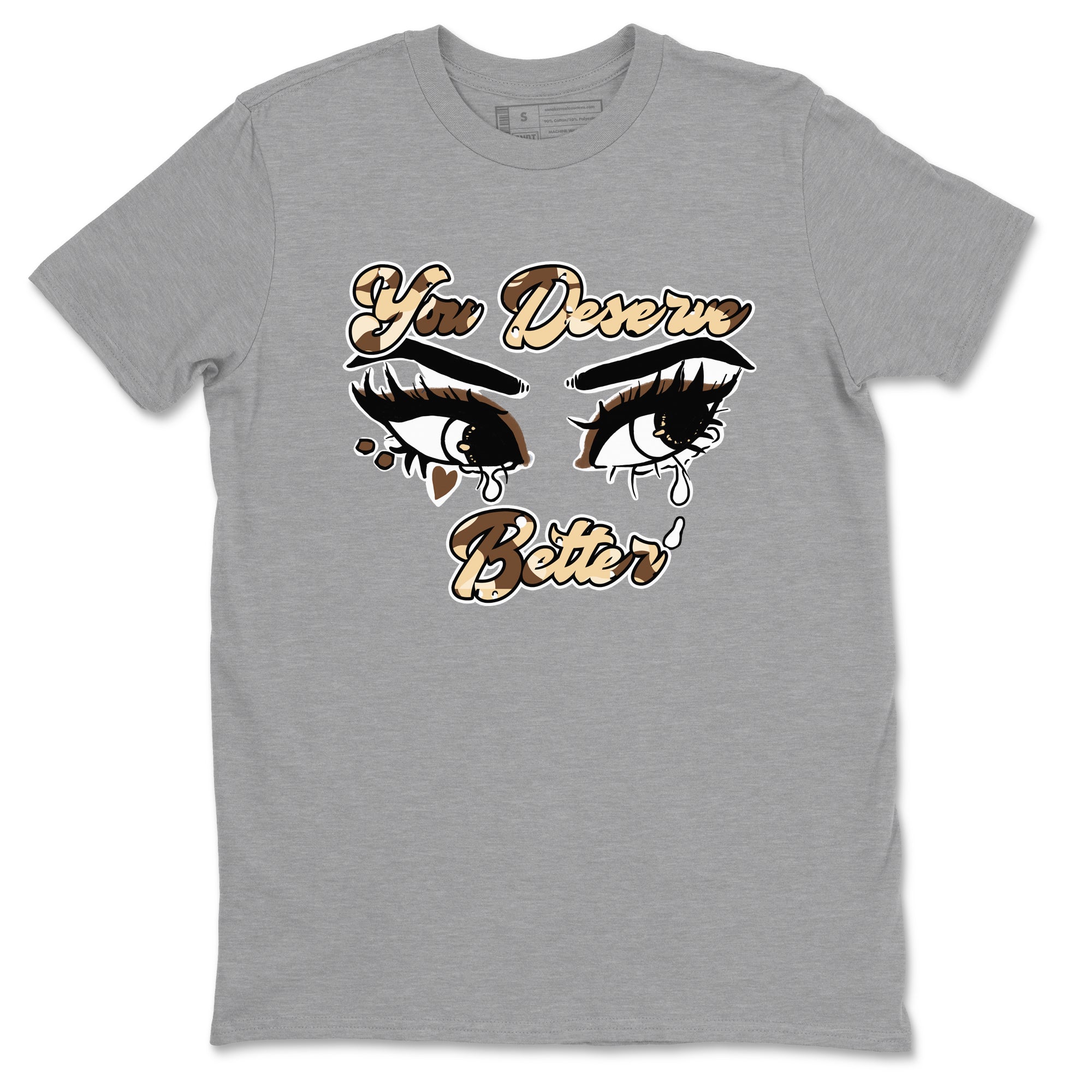 AJ3 Desert Camo shirts to match jordans You Deserve Better sneaker match tees Air Jordan 3 Desert Camo SNRT Sneaker Tees streetwear brand Heather Grey 2 unisex cotton tee