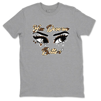 AJ3 Desert Camo shirts to match jordans You Deserve Better sneaker match tees Air Jordan 3 Desert Camo SNRT Sneaker Tees streetwear brand Heather Grey 2 unisex cotton tee