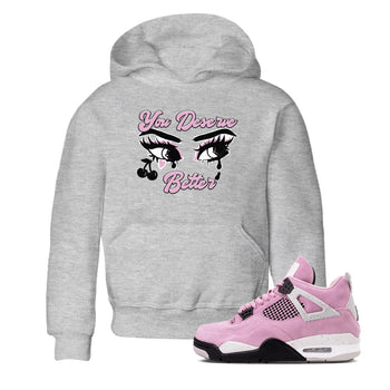 4s Retro Orchid shirts to match jordans You Deserve Better sneaker match tees Air Jordan 4 WMNS Orchid match shoes to clothes SNRT Sneaker Tees Youth Baby Heather Grey 1 tee